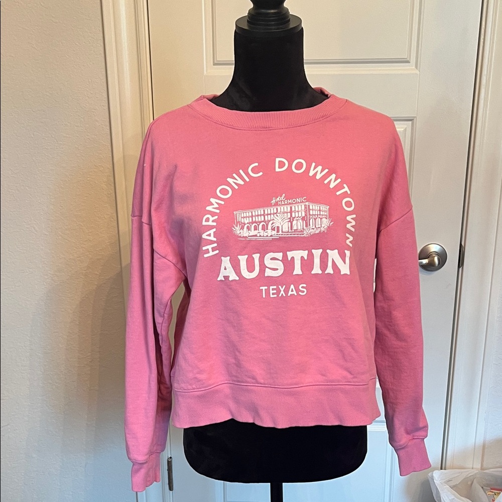 Mauve Pink Austin Texas Sweatshirt Anthropologie